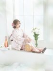画像12: 【即日発送】ピンクベージュ×ホワイトローズ浴衣  【浴衣３点セット 浴衣/帯/下駄】[YMT] (12)