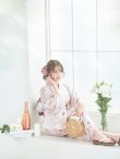 画像13: 【即日発送】ピンクベージュ×ホワイトローズ浴衣  【浴衣３点セット 浴衣/帯/下駄】[YMT] (13)