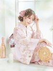画像17: 【即日発送】ピンクベージュ×ホワイトローズ浴衣  【浴衣３点セット 浴衣/帯/下駄】[YMT] (17)