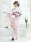 画像20: 【即日発送】ピンクベージュ×ホワイトローズ浴衣  【浴衣３点セット 浴衣/帯/下駄】[YMT] (20)