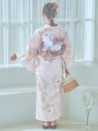 画像15: 【即日発送】ピンクベージュ×ホワイトローズ浴衣  【浴衣３点セット 浴衣/帯/下駄】[YMT] (15)