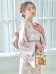 画像7: 【即日発送】ピンクベージュ×ホワイトローズ浴衣  【浴衣３点セット 浴衣/帯/下駄】[YMT] (7)
