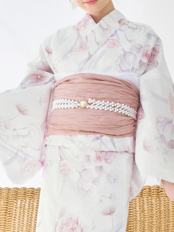 画像19: 【即日発送】アイシーピンクフラワー浴衣  【浴衣３点セット 浴衣/帯/下駄】[YMT] (19)