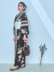 画像5: 【即日発送！】ストライプ×フラワーレトロ浴衣  【浴衣３点セット 浴衣/帯/下駄】[YMT] (5)