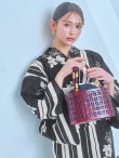 画像9: 【即日発送！】ストライプ×フラワーレトロ浴衣  【浴衣３点セット 浴衣/帯/下駄】[YMT] (9)