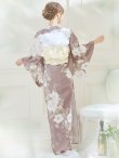 画像17: 【即日発送】ピンクベージュフラワー浴衣  【浴衣３点セット 浴衣/帯/下駄】OBI-siwa-202-ok-5-IV / HIMO-900-yn-7-MOC / HEKO-800-sb-5-W / YA-74-kn-MVPL / GETA-02-ok-4-MOC / [YMT] (17)