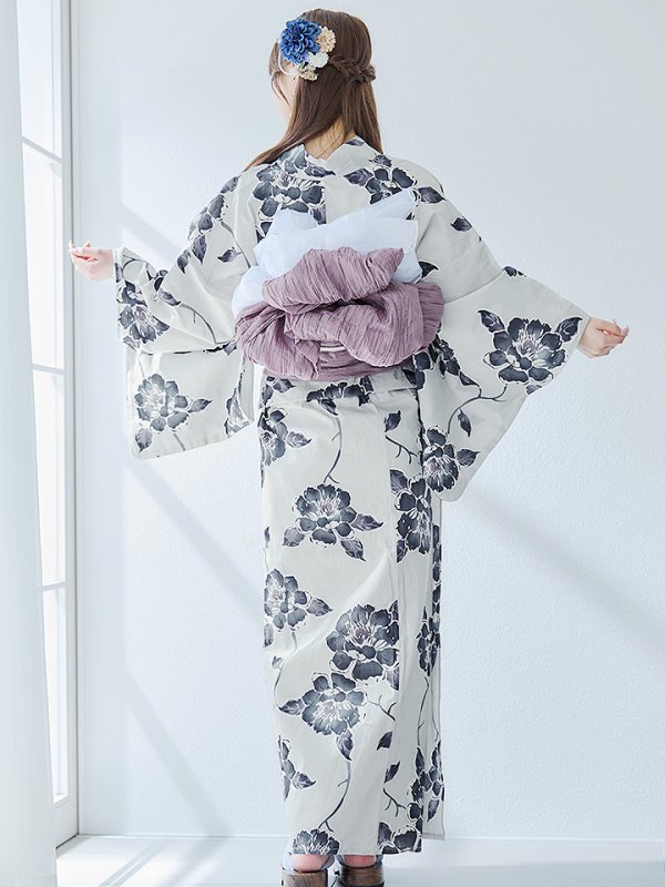 画像13: 【即日発送】古典ロマン牡丹浴衣  【浴衣３点セット 浴衣/帯/下駄】[YMT] (13)