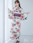 画像4: 【即日発送】はいからピンクの紫陽花浴衣  【浴衣３点セット 浴衣/帯/下駄】OBI-siwa-201-wk-4-PL / HIMO-900-yn-8-P / HEKO-800-sb-5-W / YA-954-kj-P / YA-1017-am-W / GETA-01-kj-7-P [YMT] (4)