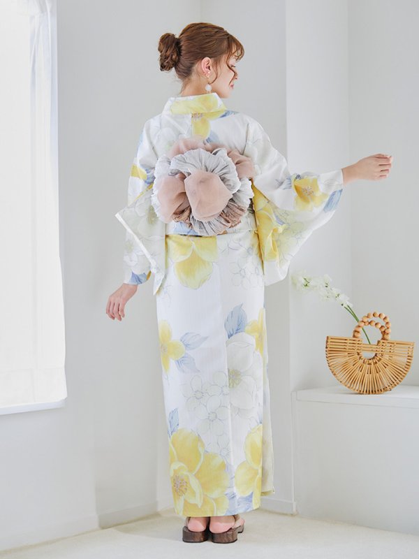 画像19: 【即日発送】ヘルシー油彩牡丹浴衣  【浴衣３点セット 浴衣/帯/下駄】[YMT] (19)