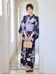 画像10: 【即日発送】クラシカルフラワーブーケ浴衣  【浴衣３点セット 浴衣/帯/下駄】[OF04] (10)