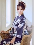 画像8: 【即日発送】クラシカルフラワーブーケ浴衣  【浴衣３点セット 浴衣/帯/下駄】[OF04] (8)
