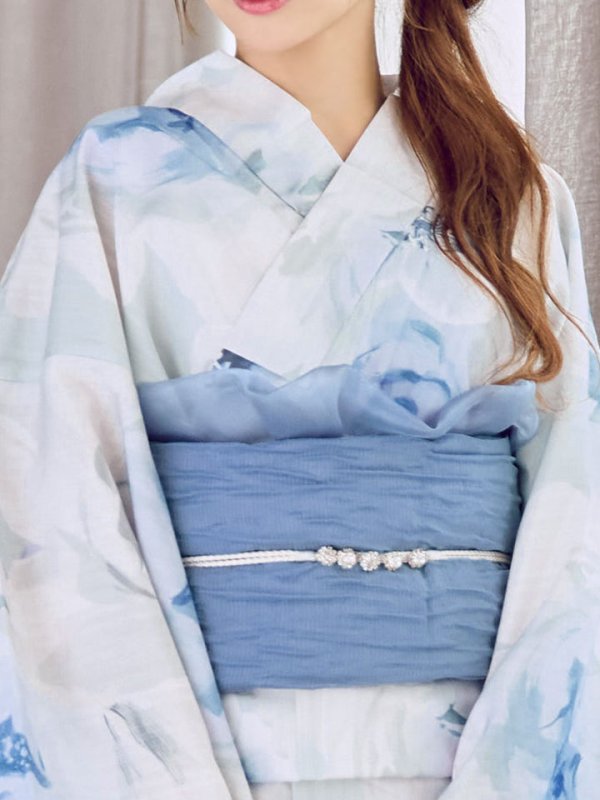 画像23: 【即日発送】蒼華に咲く牡丹浴衣  【浴衣３点セット 浴衣/帯/下駄】[YMT] (23)