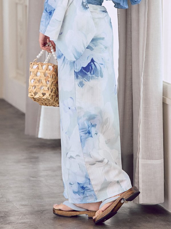 画像24: 【即日発送】蒼華に咲く牡丹浴衣  【浴衣３点セット 浴衣/帯/下駄】[YMT] (24)