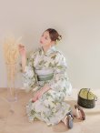 画像11: 【予約 / 5月上旬発送予定】ウォームミント浴衣 OBI-g-500-kj-6-GR / HIMO-900-yn-5-IV / HEKO-800-sb-5-W / YA-1066-kj-IV / YA-1011-kj-GR / GETA-01-kj-3-IV / [y/YMT] (11)