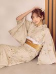 画像3: 【即日発送】パステルイエロー地×小花柄浴衣【浴衣３点セット 浴衣/帯/下駄】[OF04] (3)