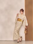 画像9: 【即日発送】パステルイエロー地×小花柄浴衣【浴衣３点セット 浴衣/帯/下駄】[OF04] (9)