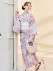 画像4: 【浴衣セール！】【即日発送】【浴衣】 大人スウィート/ピンク地フラワー浴衣 【浴衣３点セット 浴衣/帯/下駄】[YMT] (4)