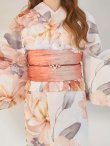 画像14: 【即日発送】アプリコットピンク牡丹浴衣  【浴衣３点セット 浴衣/帯/下駄】[OF04/HC03] (14)