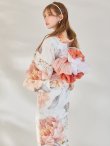 画像2: 【即日発送】アプリコットピンク牡丹浴衣  【浴衣３点セット 浴衣/帯/下駄】[OF04/HC03] (2)