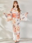 画像4: 【即日発送】アプリコットピンク牡丹浴衣  【浴衣３点セット 浴衣/帯/下駄】[OF04/HC03] (4)