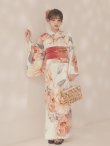 画像8: 【即日発送】アプリコットピンク牡丹浴衣  【浴衣３点セット 浴衣/帯/下駄】[OF04/HC03] (8)