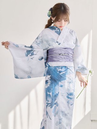 浴衣セール!】【即日発送】ニュアンスフラワーミント牡丹浴衣 【浴衣3
