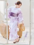 画像3: 【即日発送】アンティークパープルローズ浴衣【浴衣３点セット 浴衣/帯/下駄】[YMT] (3)