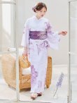 画像4: 【即日発送】アンティークパープルローズ浴衣【浴衣３点セット 浴衣/帯/下駄】[YMT] (4)