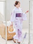 画像5: 【即日発送】アンティークパープルローズ浴衣【浴衣３点セット 浴衣/帯/下駄】[YMT] (5)