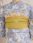 画像23: 【即日発送】グレー×フラワー浴衣  【浴衣３点セット 浴衣/帯/下駄】[OF04] (23)