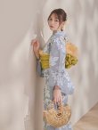 画像10: 【即日発送】グレー×フラワー浴衣  【浴衣３点セット 浴衣/帯/下駄】[OF04] (10)
