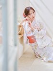 画像13: 【即日発送！】クリームイエロー×オレンジ紫陽花浴衣【浴衣３点セット 浴衣/帯/下駄】[YMT] (13)
