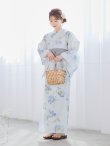 画像12: 【即日発送】 ホワイト×アイシーフラワー浴衣  【浴衣３点セット 浴衣/帯/下駄】OBI-siwa-202-ok-8-GY / HIMO-900-yn-4-GYxGY / HEKO-800-sb-5-W / YA-1023-wk-IV / GETA-02-ok-4-MOC/ [/YMT] (12)