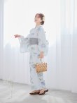画像16: 【即日発送】 ホワイト×アイシーフラワー浴衣  【浴衣３点セット 浴衣/帯/下駄】OBI-siwa-202-ok-8-GY / HIMO-900-yn-4-GYxGY / HEKO-800-sb-5-W / YA-1023-wk-IV / GETA-02-ok-4-MOC/ [/YMT] (16)