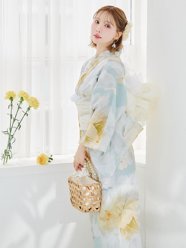 画像32: ニュアンス牡丹ペールトーン浴衣【浴衣３点セット 浴衣/帯/下駄】[YMT] (32)