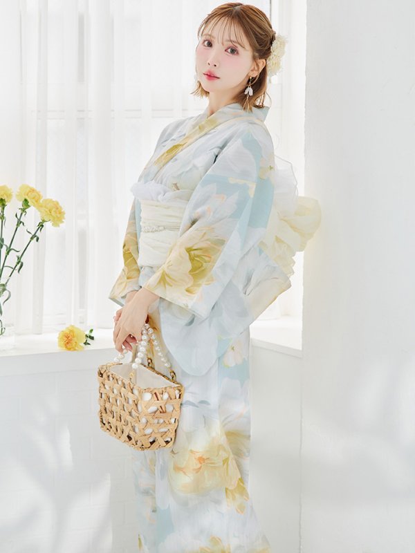 画像24: ニュアンス牡丹ペールトーン浴衣【浴衣３点セット 浴衣/帯/下駄】[YMT] (24)