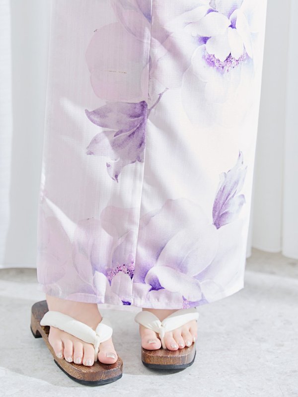 画像17: 【即日発送】ロイヤルモーブ牡丹浴衣  【浴衣３点セット 浴衣/帯/下駄】[OF04] (17)