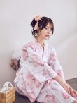 画像15: ニュアンスピンク水彩朝顔浴衣 【浴衣3点セット 浴衣/帯/下駄】[OF04] (15)