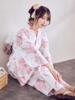 画像17: ニュアンスピンク水彩朝顔浴衣 【浴衣3点セット 浴衣/帯/下駄】[OF04] (17)