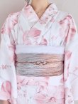 画像21: ニュアンスピンク水彩朝顔浴衣 【浴衣3点セット 浴衣/帯/下駄】[OF04] (21)