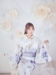 画像2: 【即日発送】ソフトモダンシアーフラワー浴衣【浴衣３点セット 浴衣/帯/下駄】[YMT] (2)