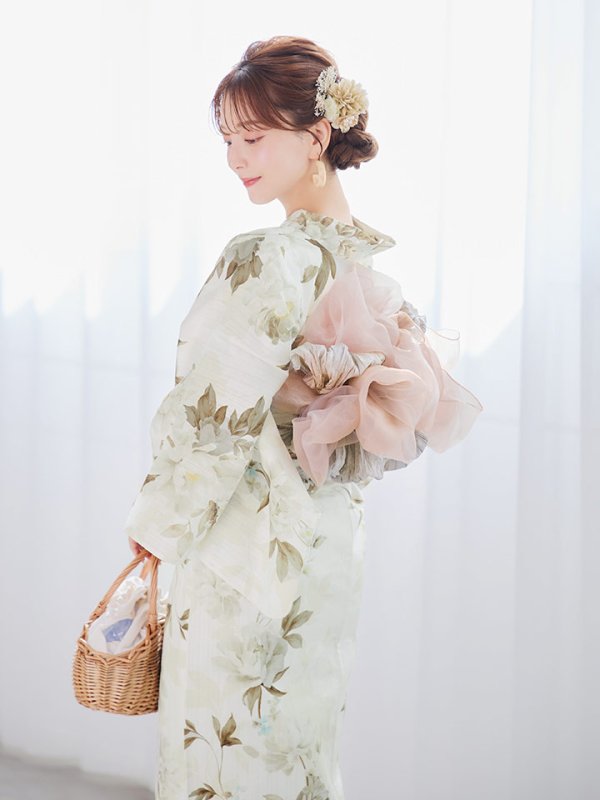 画像11: 【即日発送】秋静牡丹の大人浴衣  【浴衣３点セット 浴衣/帯/下駄】[YMT] (11)