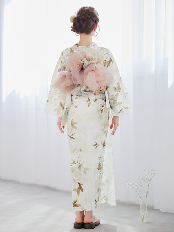 画像14: 【即日発送】秋静牡丹の大人浴衣  【浴衣３点セット 浴衣/帯/下駄】[YMT] (14)