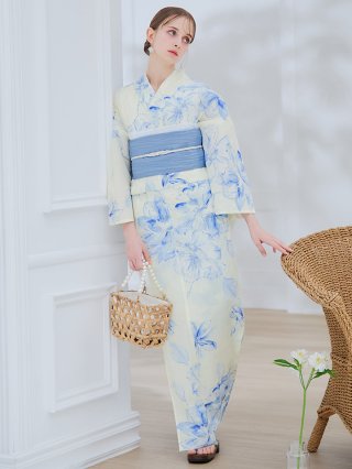 即日発送】【浴衣セール！】大柄アイシーミントフラワー浴衣