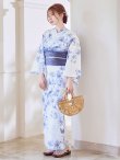 画像3: モダンフラワー大人エレガント浴衣  【浴衣３点セット 浴衣/帯/下駄】[OF04] (3)