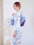 画像5: モダンフラワー大人エレガント浴衣  【浴衣３点セット 浴衣/帯/下駄】[OF04] (5)
