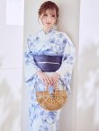 画像15: モダンフラワー大人エレガント浴衣  【浴衣３点セット 浴衣/帯/下駄】[OF04] (15)
