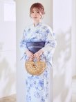 画像6: モダンフラワー大人エレガント浴衣  【浴衣３点セット 浴衣/帯/下駄】[OF04] (6)