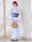 画像9: モダンフラワー大人エレガント浴衣  【浴衣３点セット 浴衣/帯/下駄】[OF04] (9)