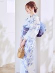 画像11: モダンフラワー大人エレガント浴衣  【浴衣３点セット 浴衣/帯/下駄】[OF04] (11)